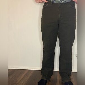 Soft Dark Green Cotton Pants (“Cordings”) ~33x32 :